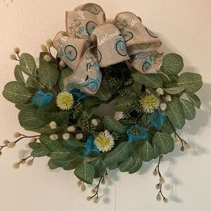 Blue Mini Welcome Wreath